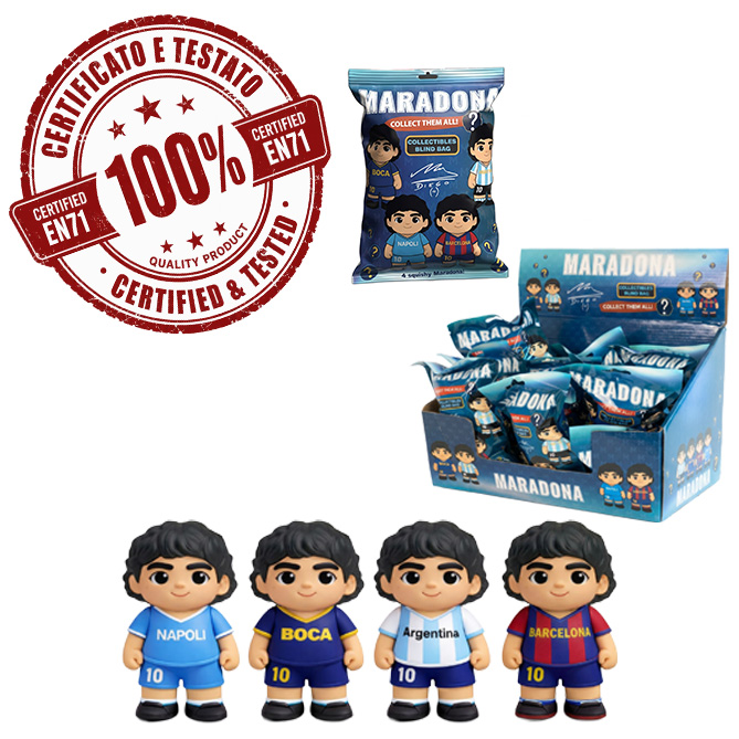MARADONA Squishy 12cm (In blind bag x cm) In espo da 12pz 4ass…x12…x144